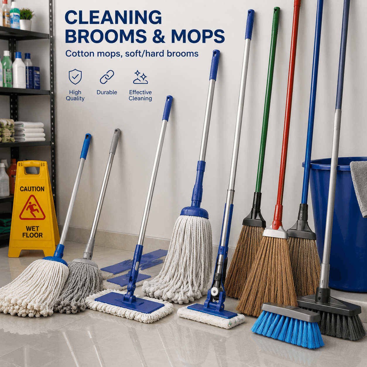 Cleaning Brooms & Mops - Housekeeping Material supplier in Pune