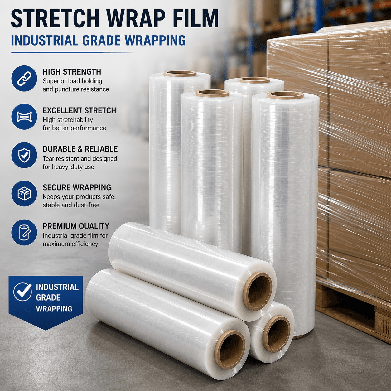 Stretch Wrap Film - Industrial Material Packaging supplier in Pune